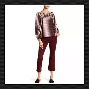 J.Crew Red Sammie High Waist Chino crop Pants